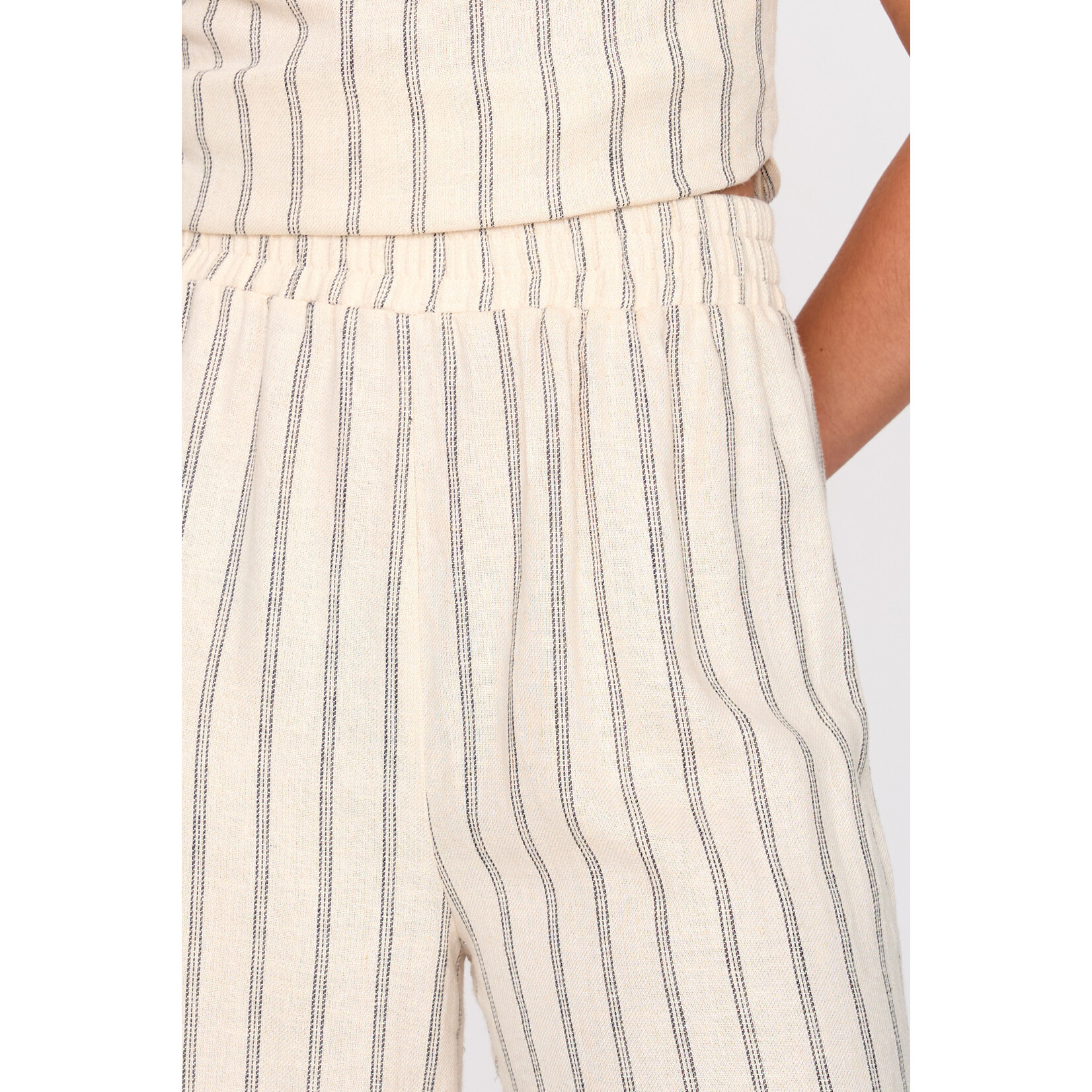 24Colours Broek streep linnen/viscose