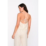 24Colours Top streep linnen/viscose