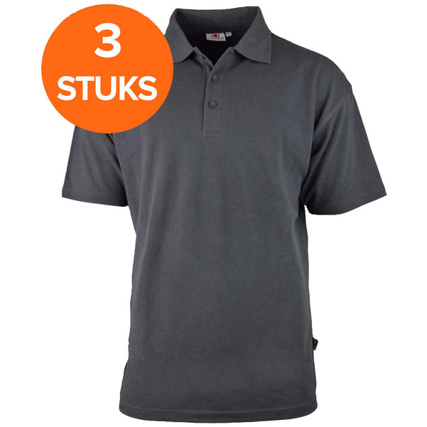 Poloshirt pakket katoen/polyester 3 pack