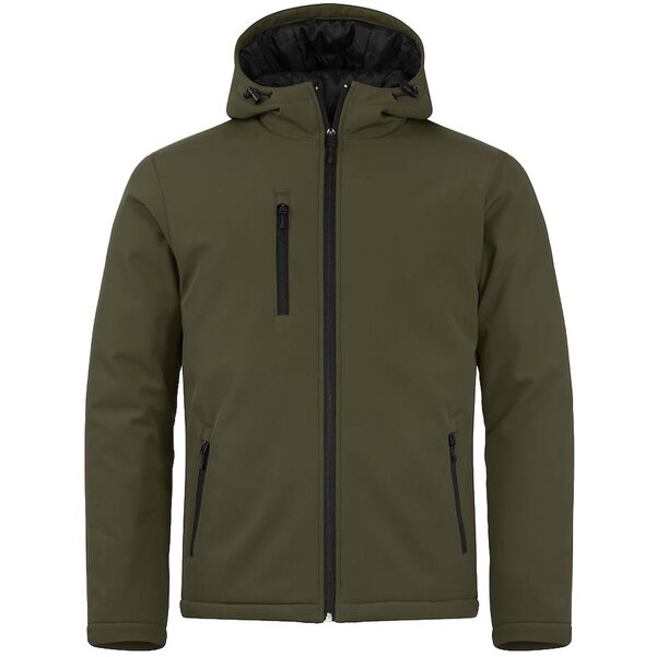 Softshell jas Clique gevoerd met capuchon