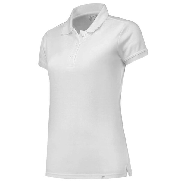 Dames poloshirt Flash powerdry Macseis wit