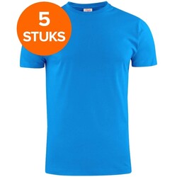 Printer Heavy T-shirt Ronde hals 5 pack