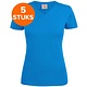 Dames t-shirt v-hals Printer 5 pack