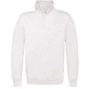 Zipneck sweater B&C Wit