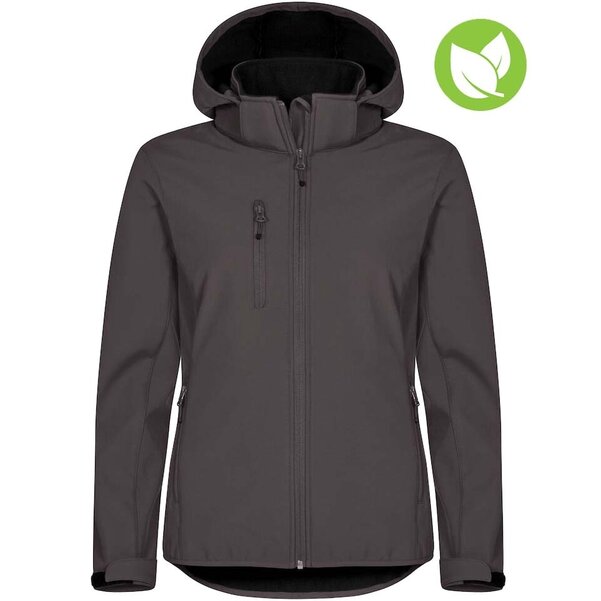 Dames softshell jas Clique Classic met capuchon