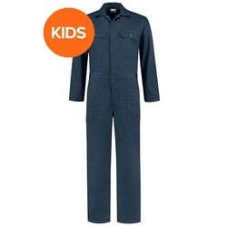 Kinderoverall polyester/katoen navy