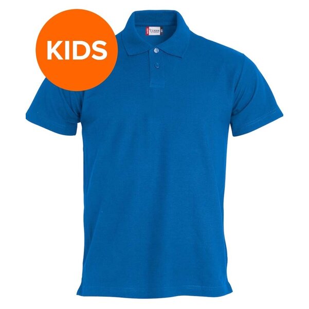 Kinder poloshirt Clique basic blauw