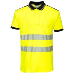 High-visibility poloshirt Vision geel