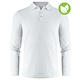 Poloshirt lange mouwen Printer Surf pro wit