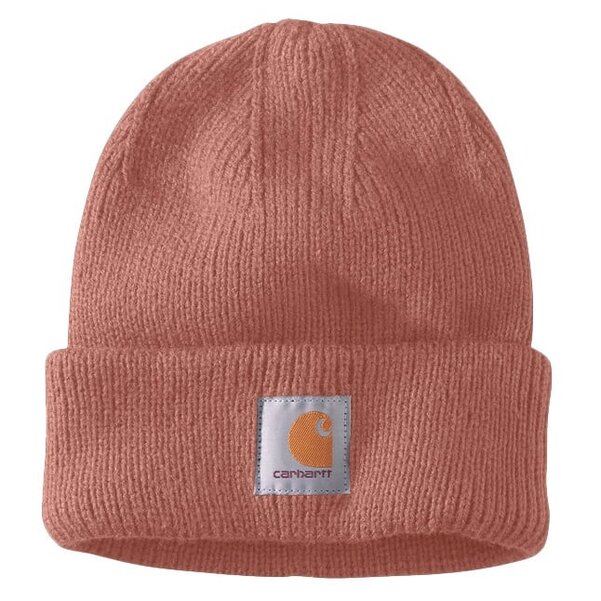 Carhartt muts ribgebreid roze