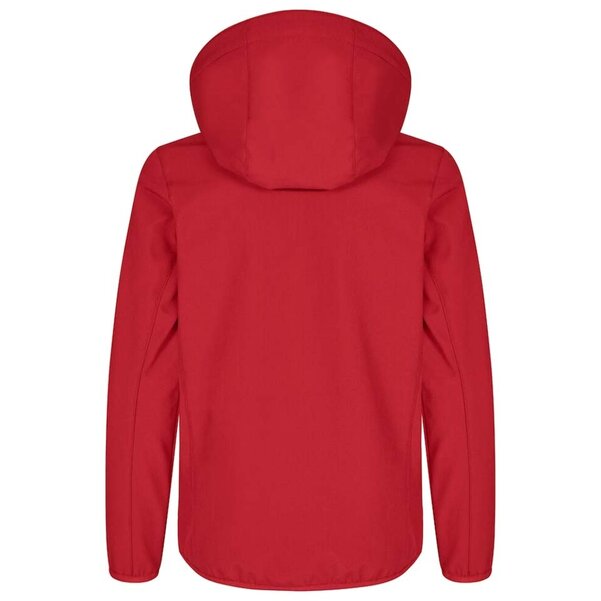 Kinder softshell jas Clique classic rood