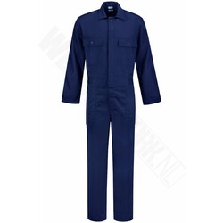 Overall Drukknoop polyester/katoen navy