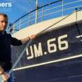 Woolwarmers wollen Schipperstrui Rob 301 Marine