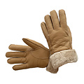 Mutka dames handschoen 2379C Sofia Beige met voering van echt bont