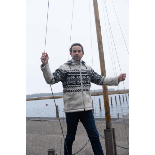 Pure Wool Vest Jan WJK-1301 Ecru