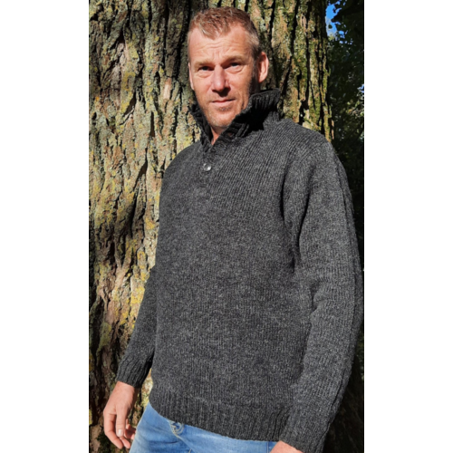 Pure Wool Trui Brian MNL-1701 Antraciet