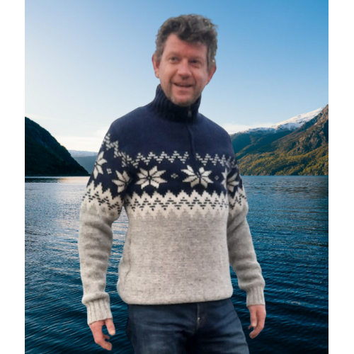 Pure Wool Trui Kees UJK-2402 Marine