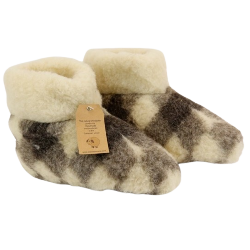 Woolwarmers  Slof Dolly 9174 Geblokt