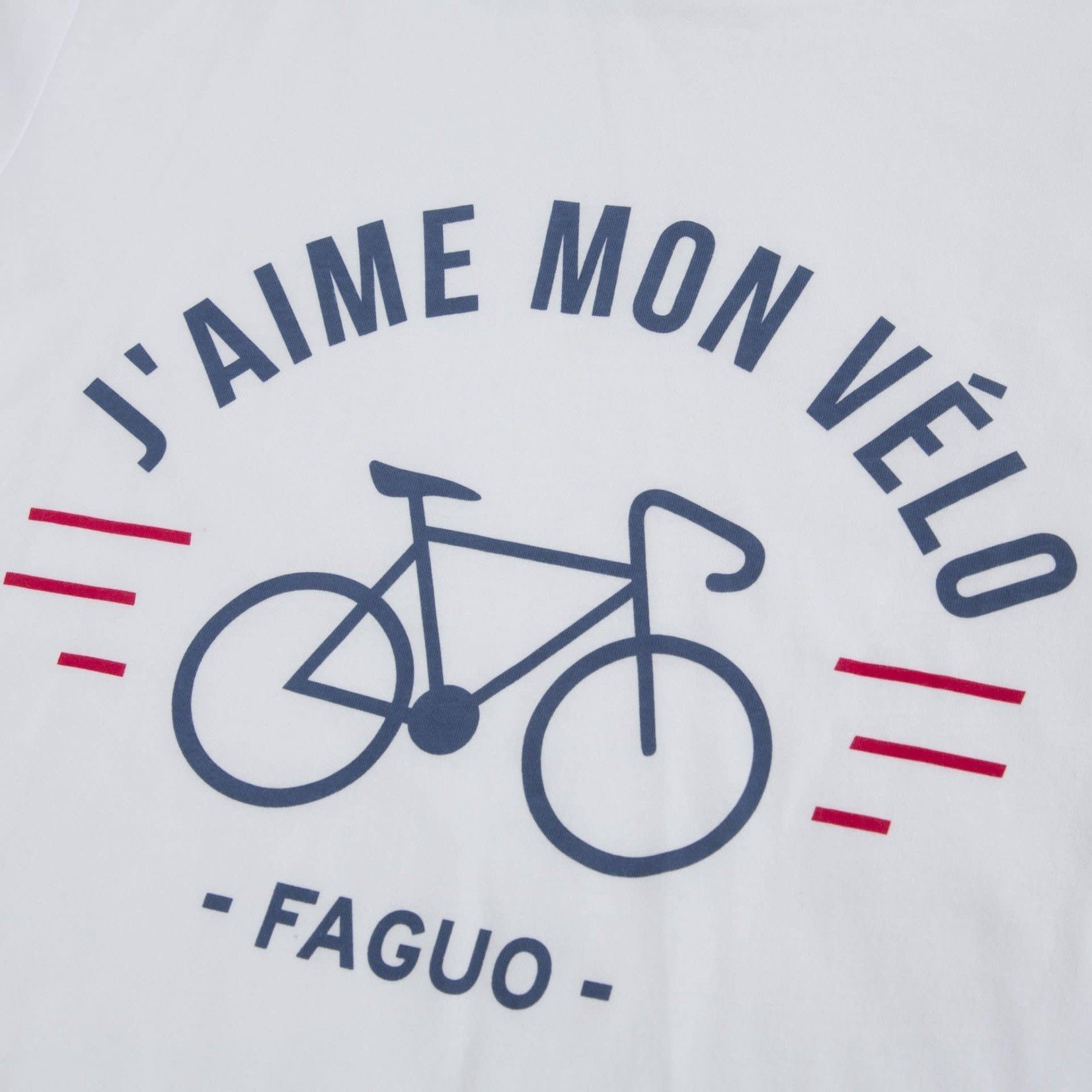 Faguo Faguo – tee-shirt – J'aime mon vélo – blanc