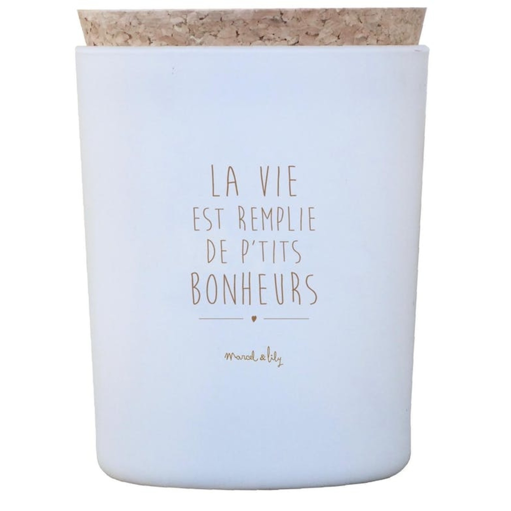 Marcel & Lily Marcel & Lily – bougie « le vie est remplie de p'tits bonheurs »