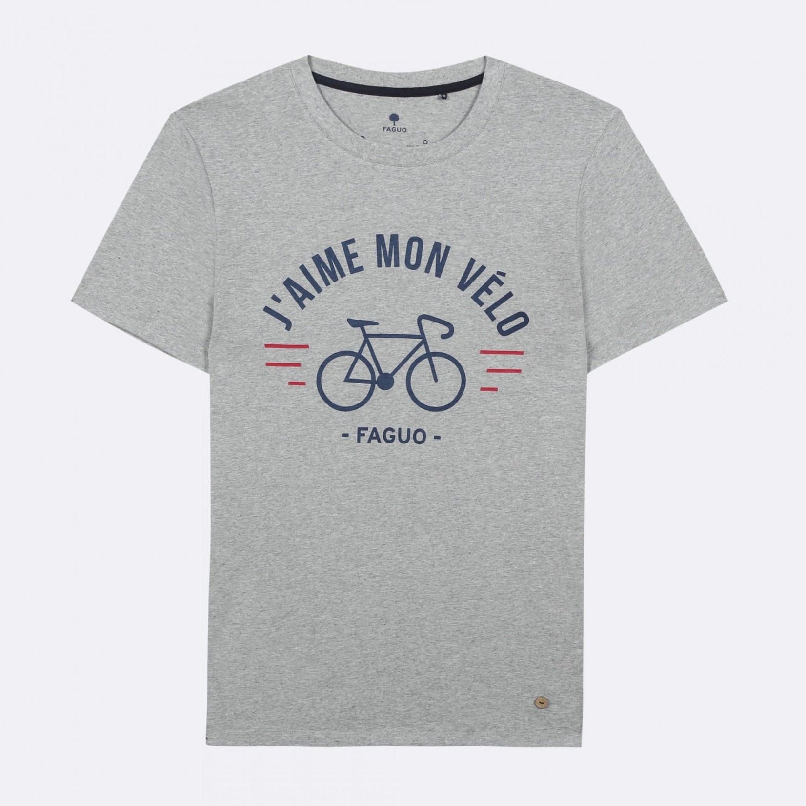 Faguo Faguo – tee-shirt – J'aime mon vélo – gris