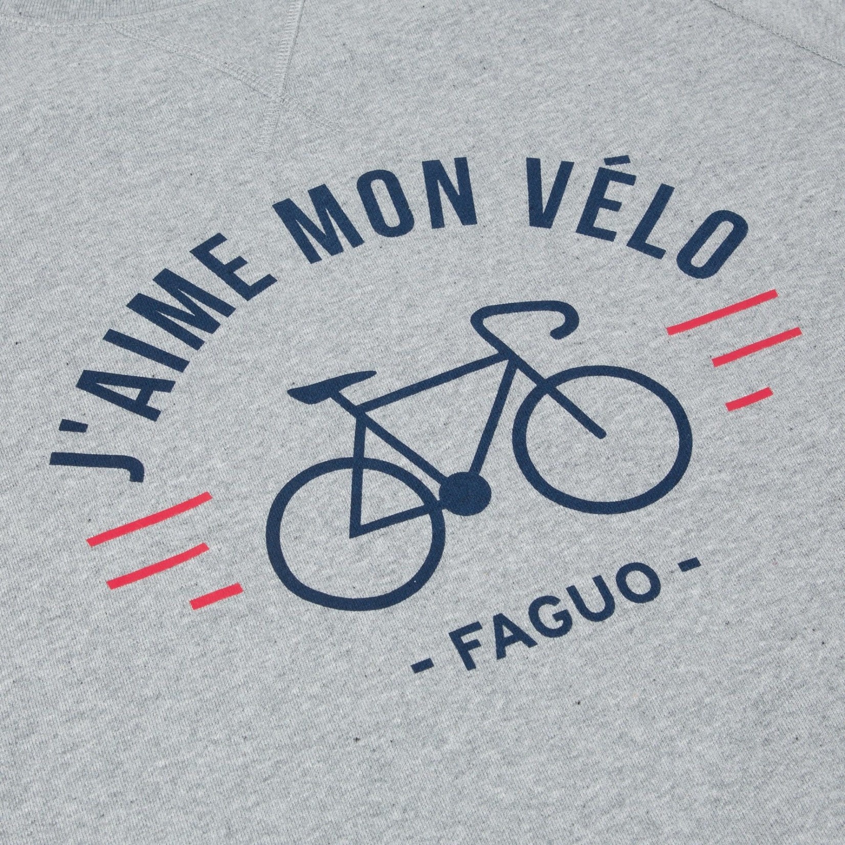 Faguo Faguo – sweat – J'aime mon vélo – gris