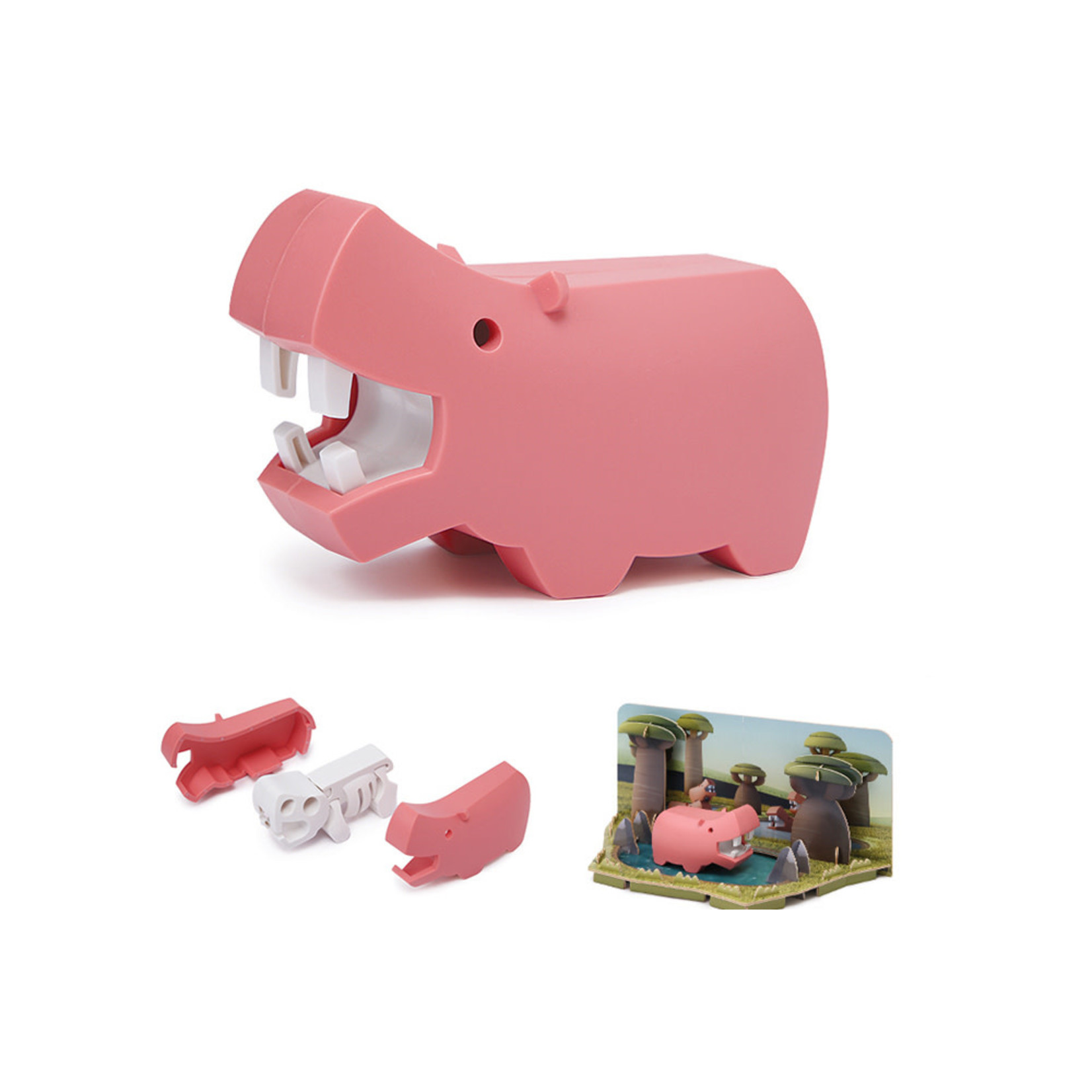 Halftoys Puzzle 3D – hippo