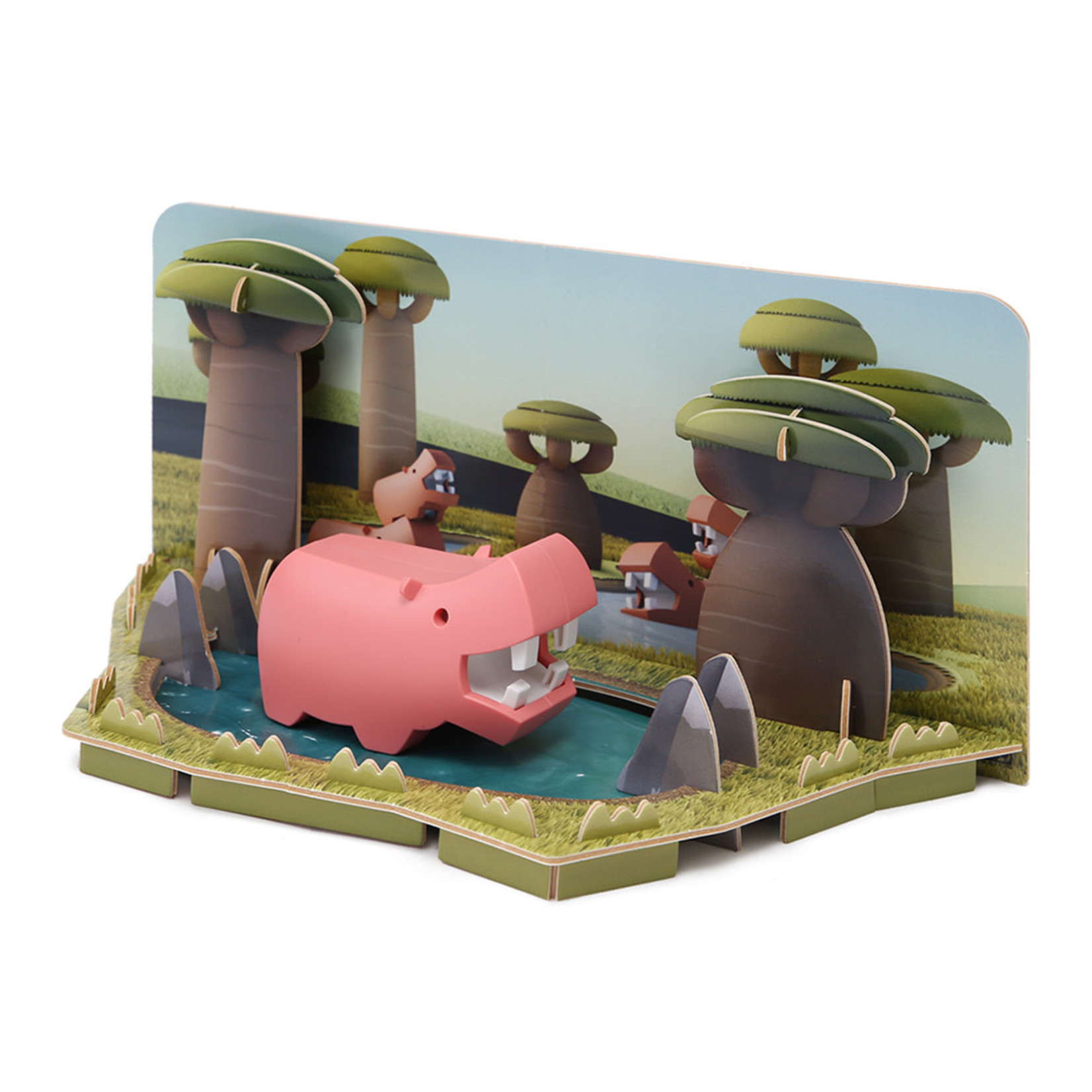 Halftoys Puzzle 3D – hippo