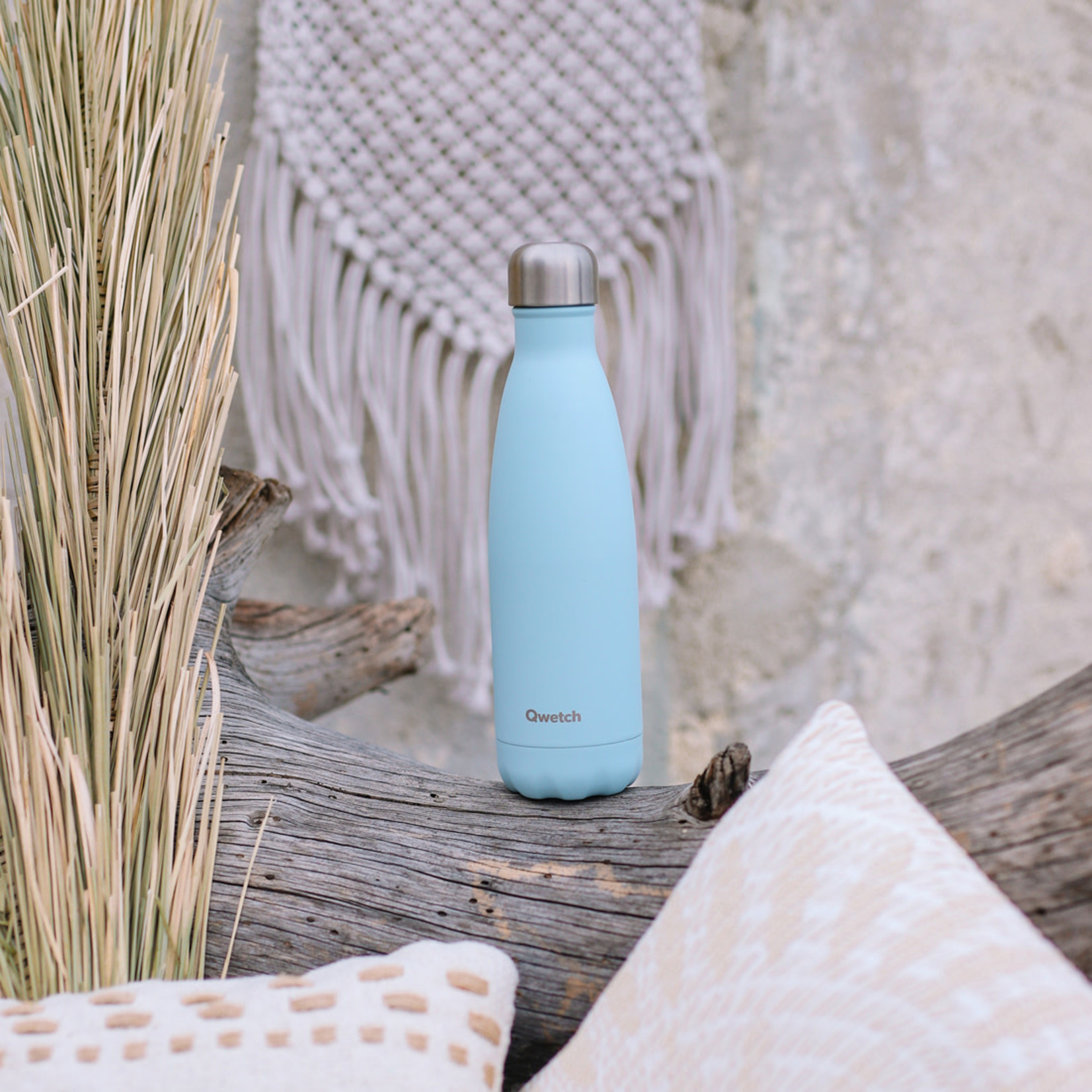 Qwetch Qwetch – bouteille isotherme 1l –bleu pastel