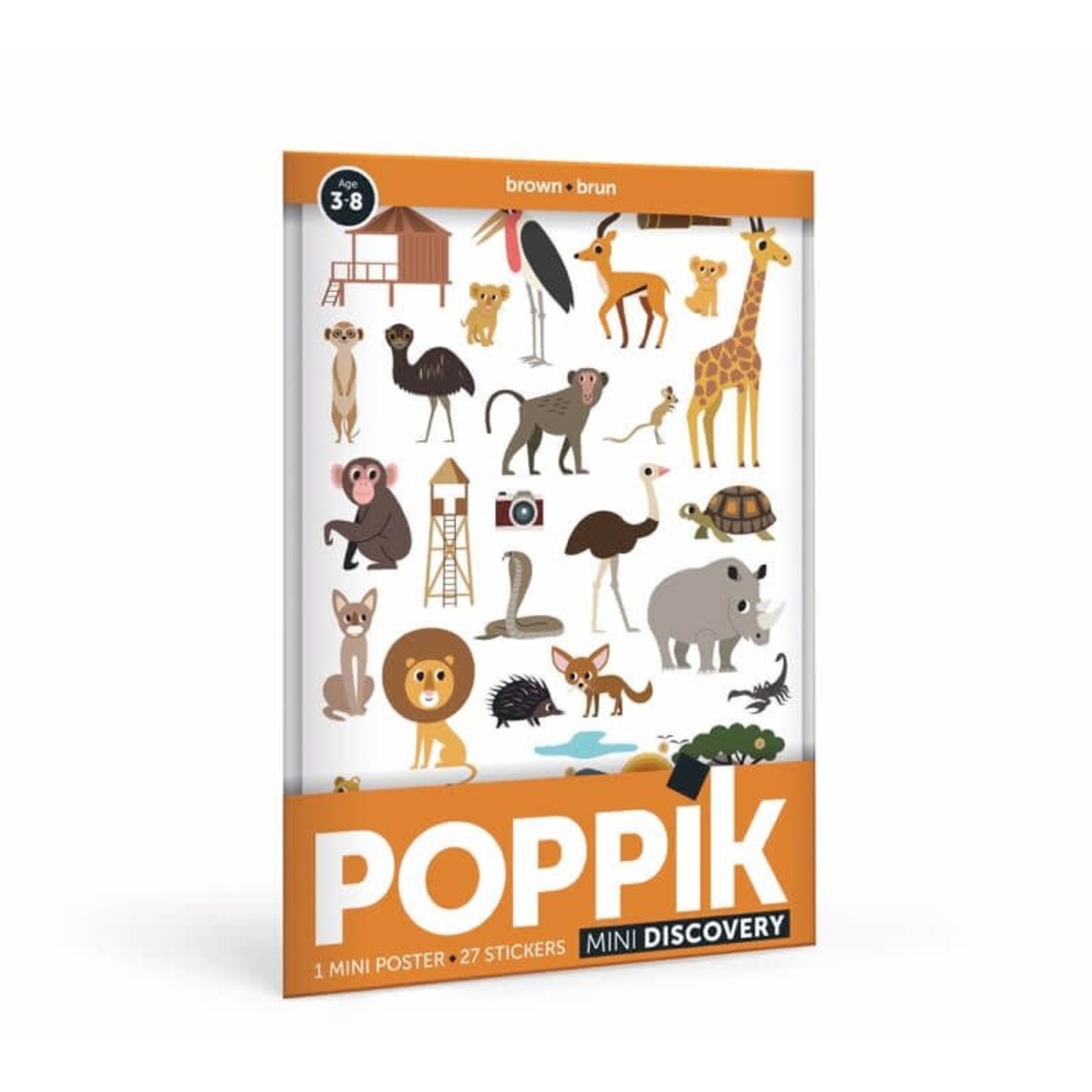 Poppik Poppik – Mini poster – La savane brun