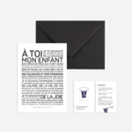 Les mots à l'affiche Les mots à l'affiche – carte postale - A toi, mon enfant