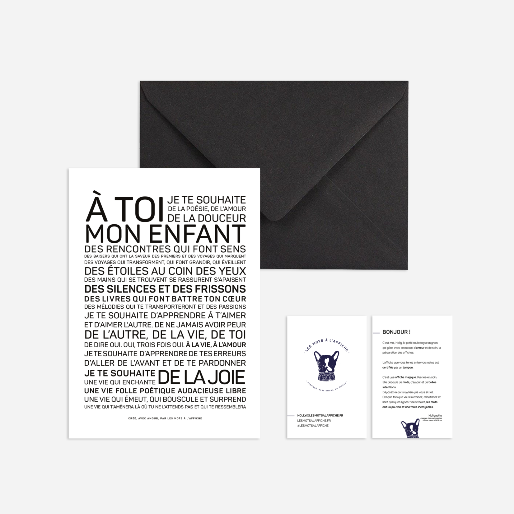 Les mots à l'affiche Les mots à l'affiche – carte postale - A toi, mon enfant