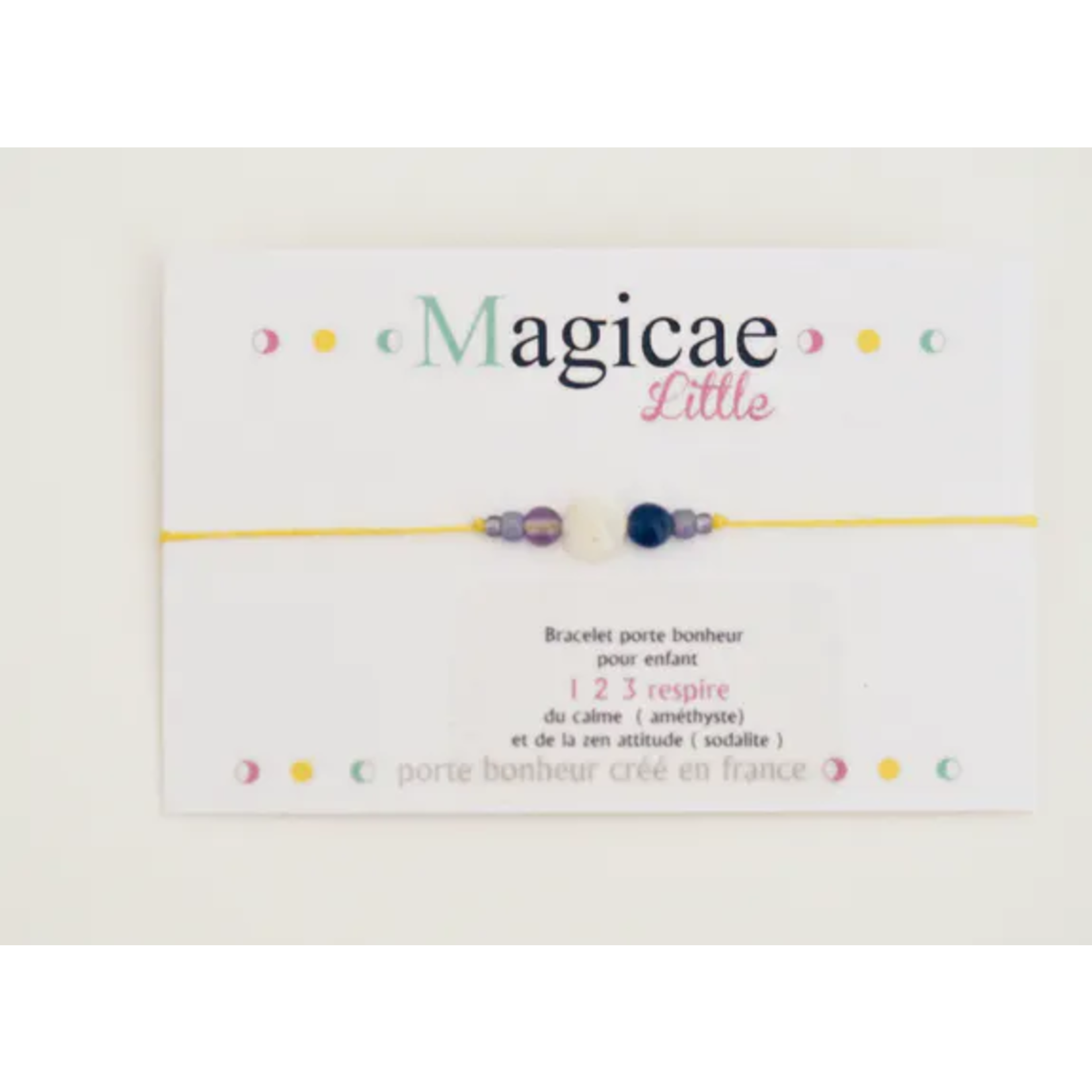 Magicae Magicae – bracelet porte-bonheur – enfant - 1,2,3 respire (nacre)