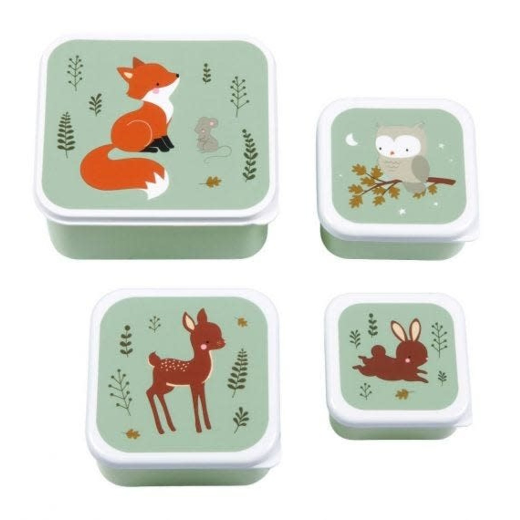 A little lovely company ALLC – Snack box forest friends x4 - sauge