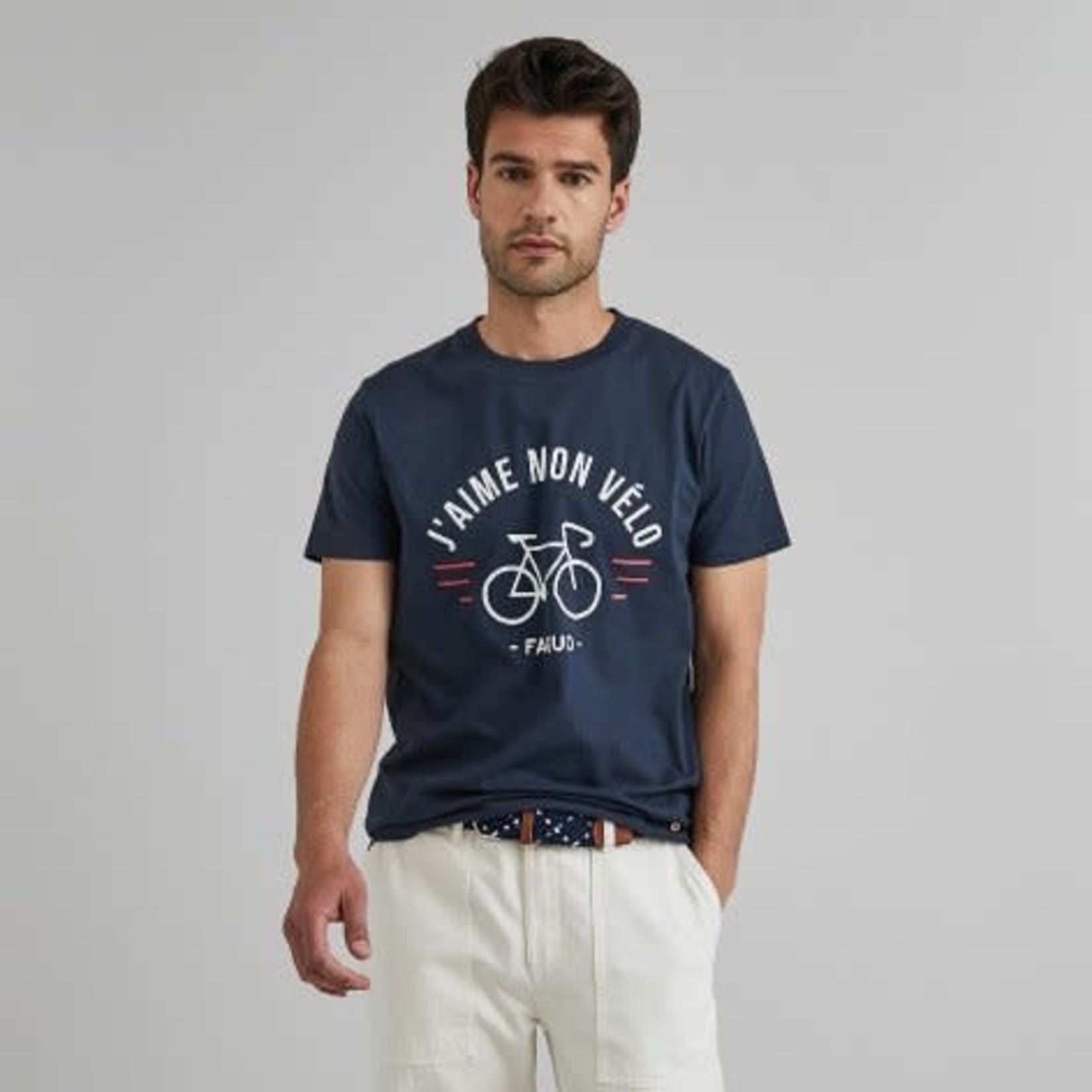 Faguo Faguo – tee-shirt – J'aime mon vélo – bleu marine