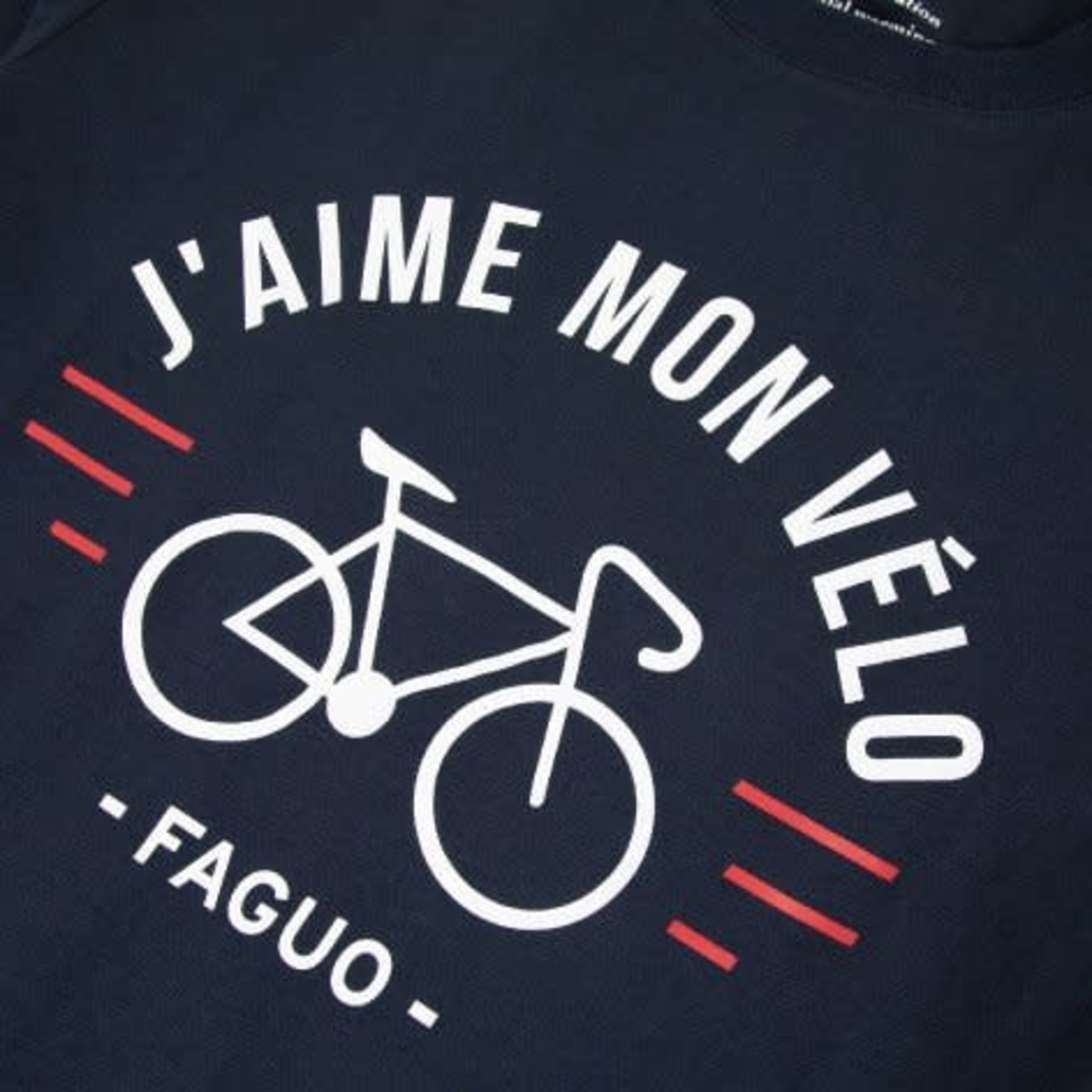 Faguo Faguo – tee-shirt – J'aime mon vélo – bleu marine