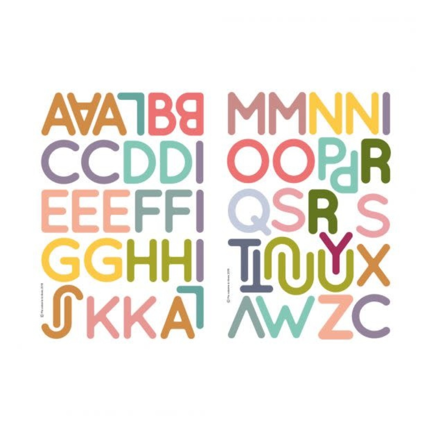 Alphabet magnétique - 125 Lettres Scriptes – Ma Cabane à Rêves