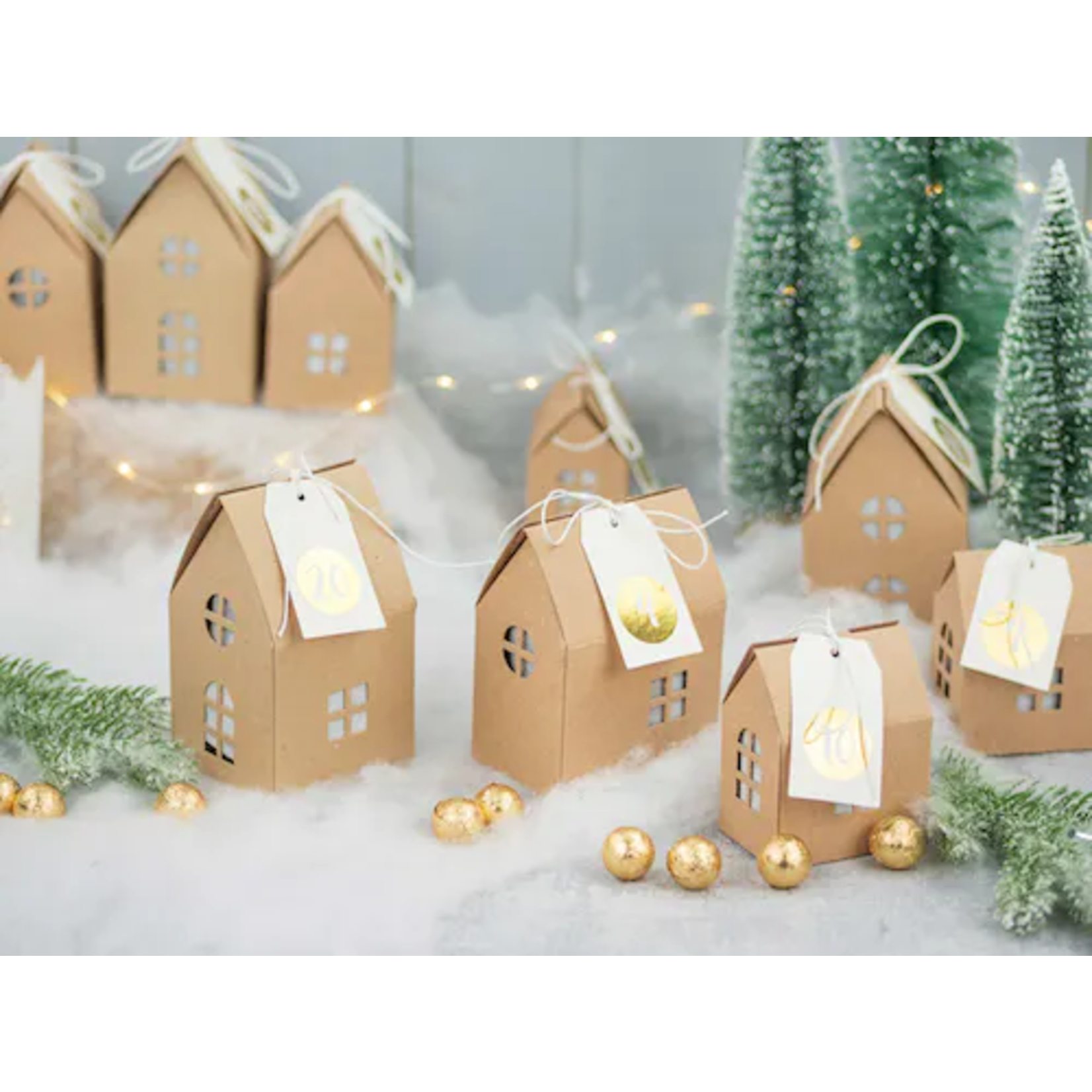 Papierdrachen Calendrier de l'Avent DIY - village de Noël