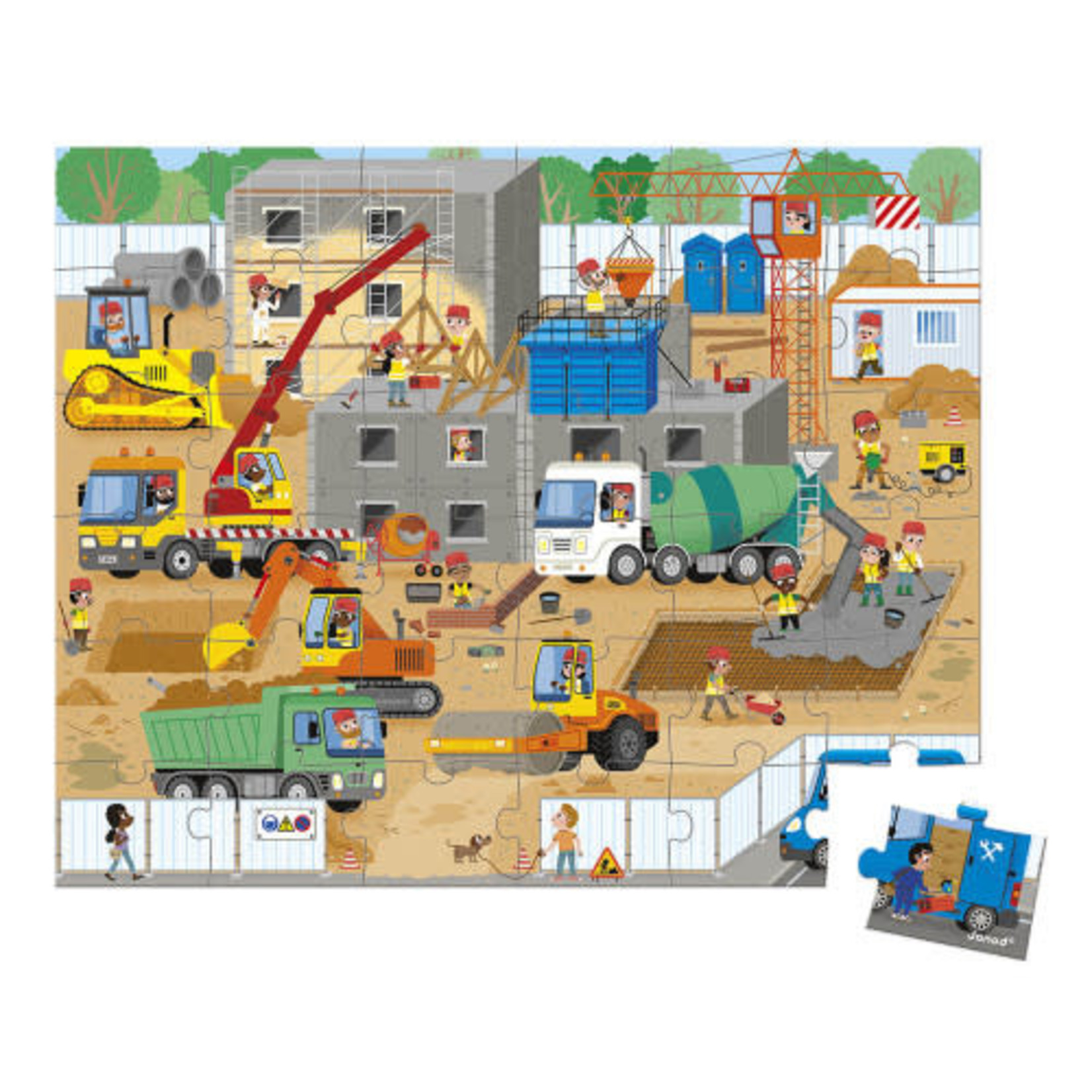 Janod Janod - puzzle  - chantier - 36 pièces