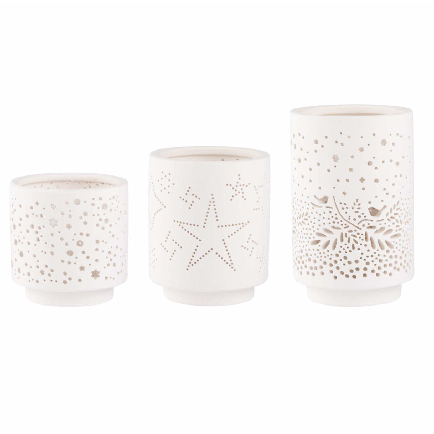 Räder Räder - photophores porcelaine - set de 3