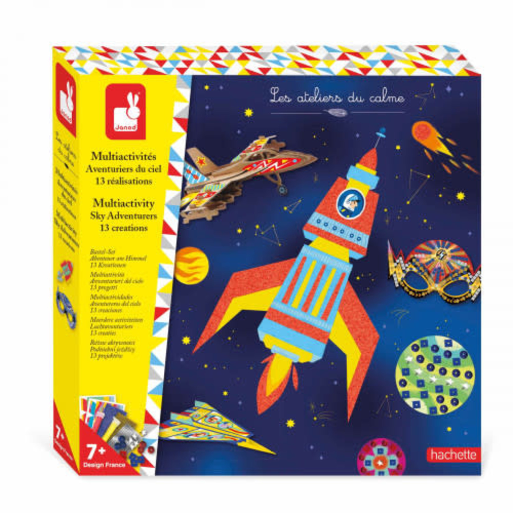 Activités manuelles pour enfant - Kit masques à décorer avec mosaïques -  Janod
