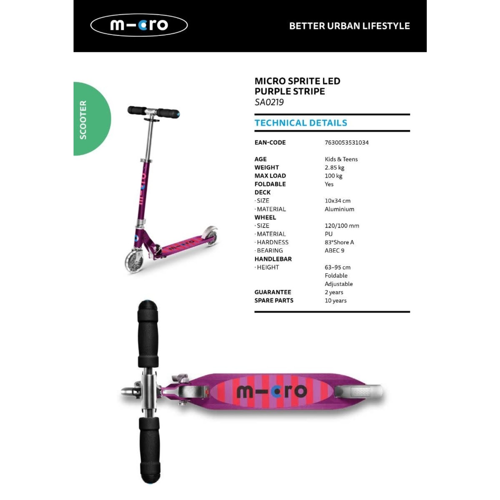 Micro Micro – Sprite purple stripe LED