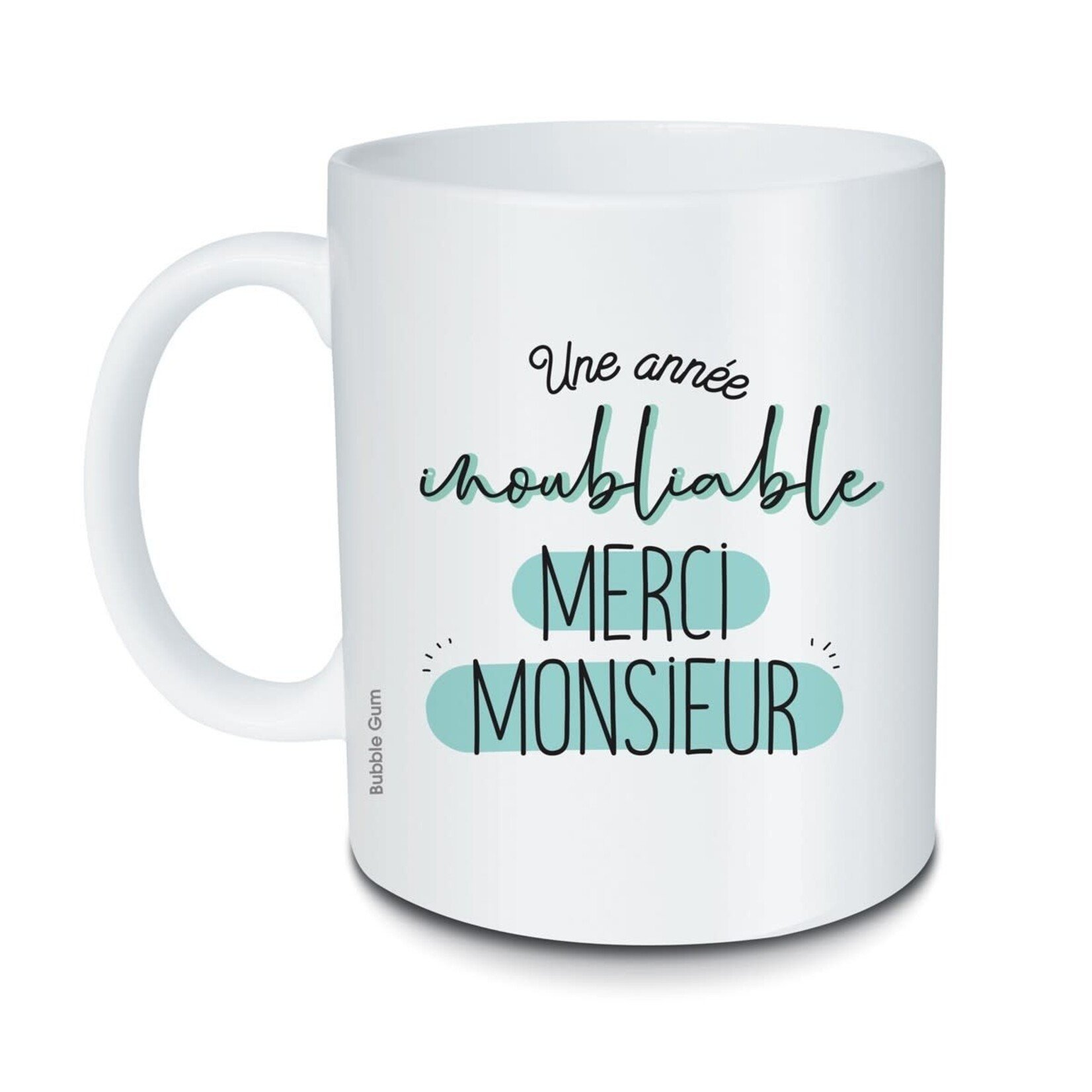 Bubble gum Mug - une année inoubliable merci monsieur