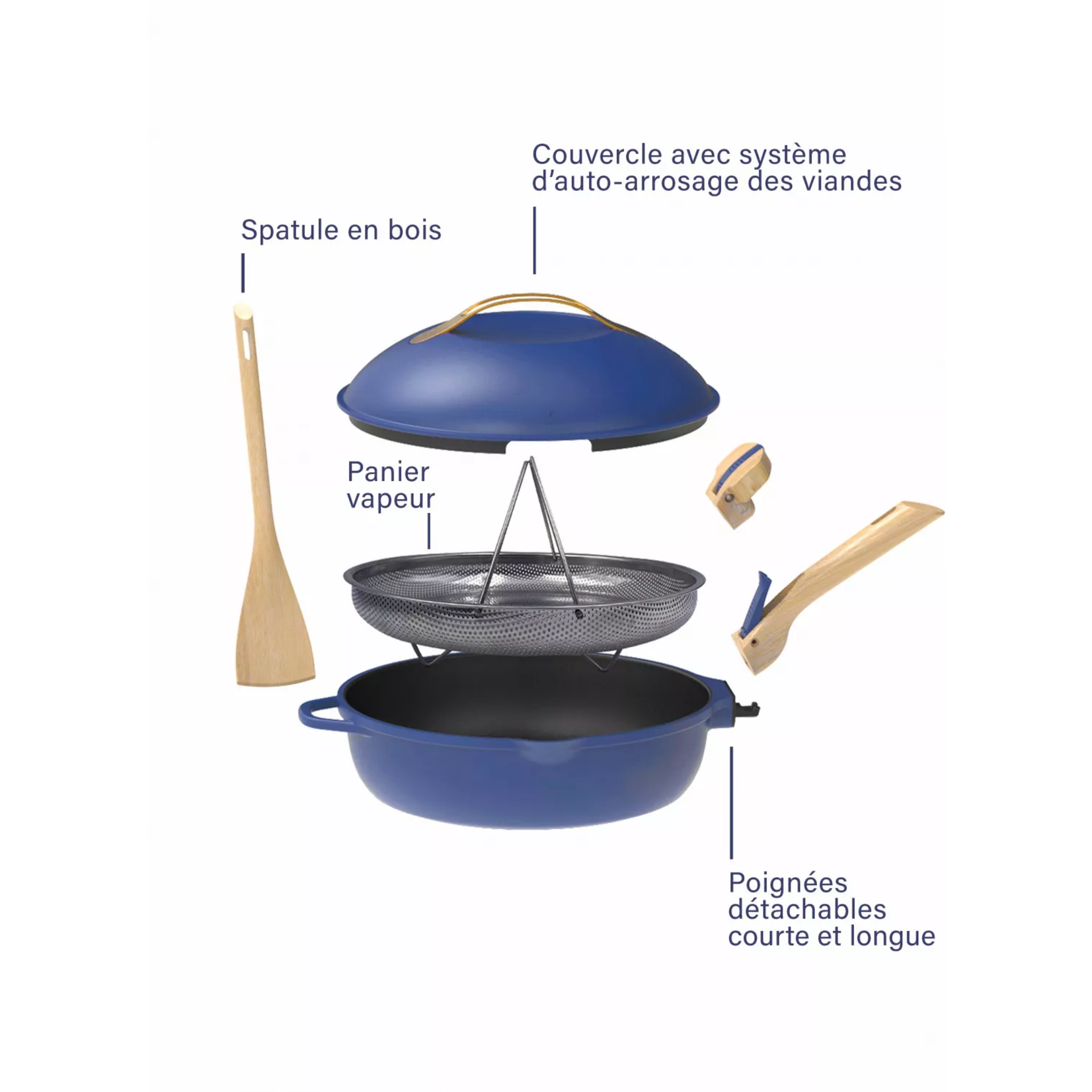 Cookut Cookut - la fabuleuse poêle 8 en 1 - 28 cm - saphir