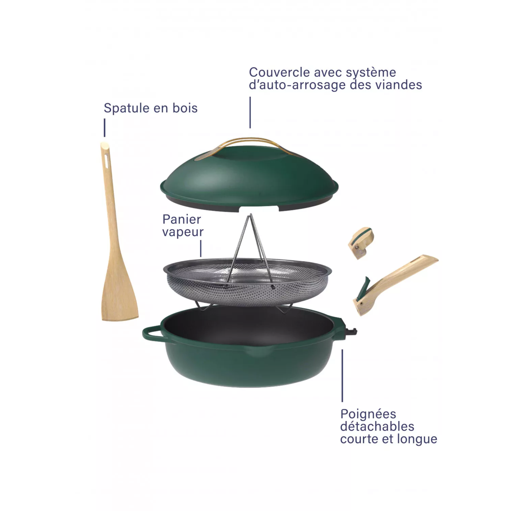 Cookut Cookut - la fabuleuse poêle 8 en 1 - 28 cm - canopée