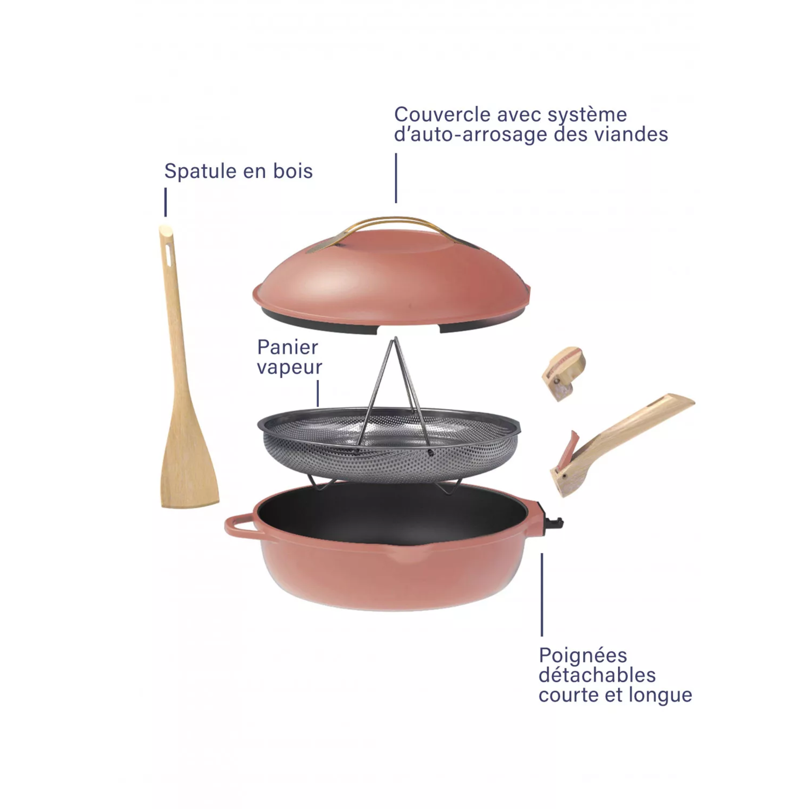 Cookut Cookut - la fabuleuse poêle 8 en 1 - 28 cm - pivoine