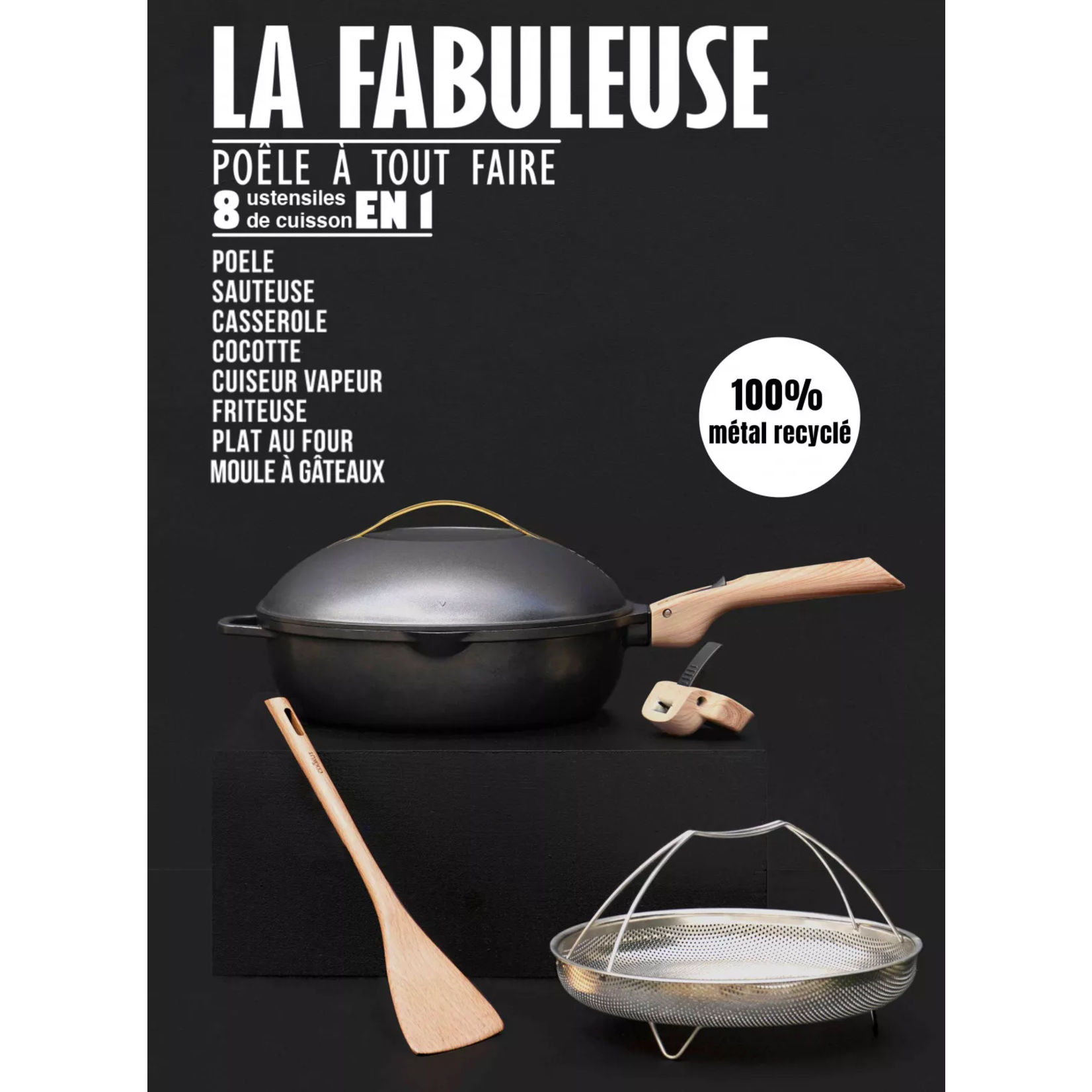 Cookut Cookut - la fabuleuse poêle 8 en 1 - 28 cm - météore