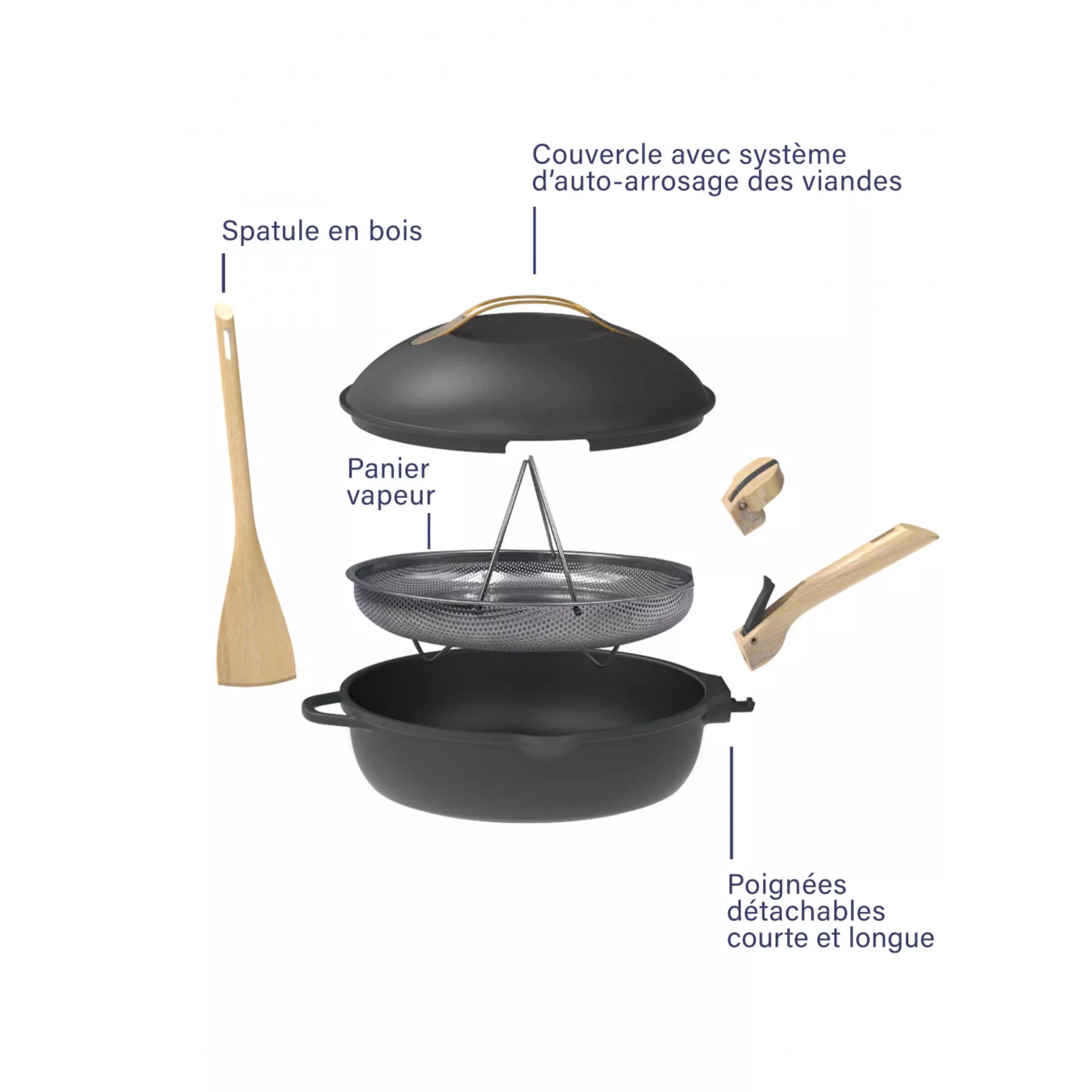 Cookut Cookut - la fabuleuse poêle 8 en 1 - 28 cm - météore