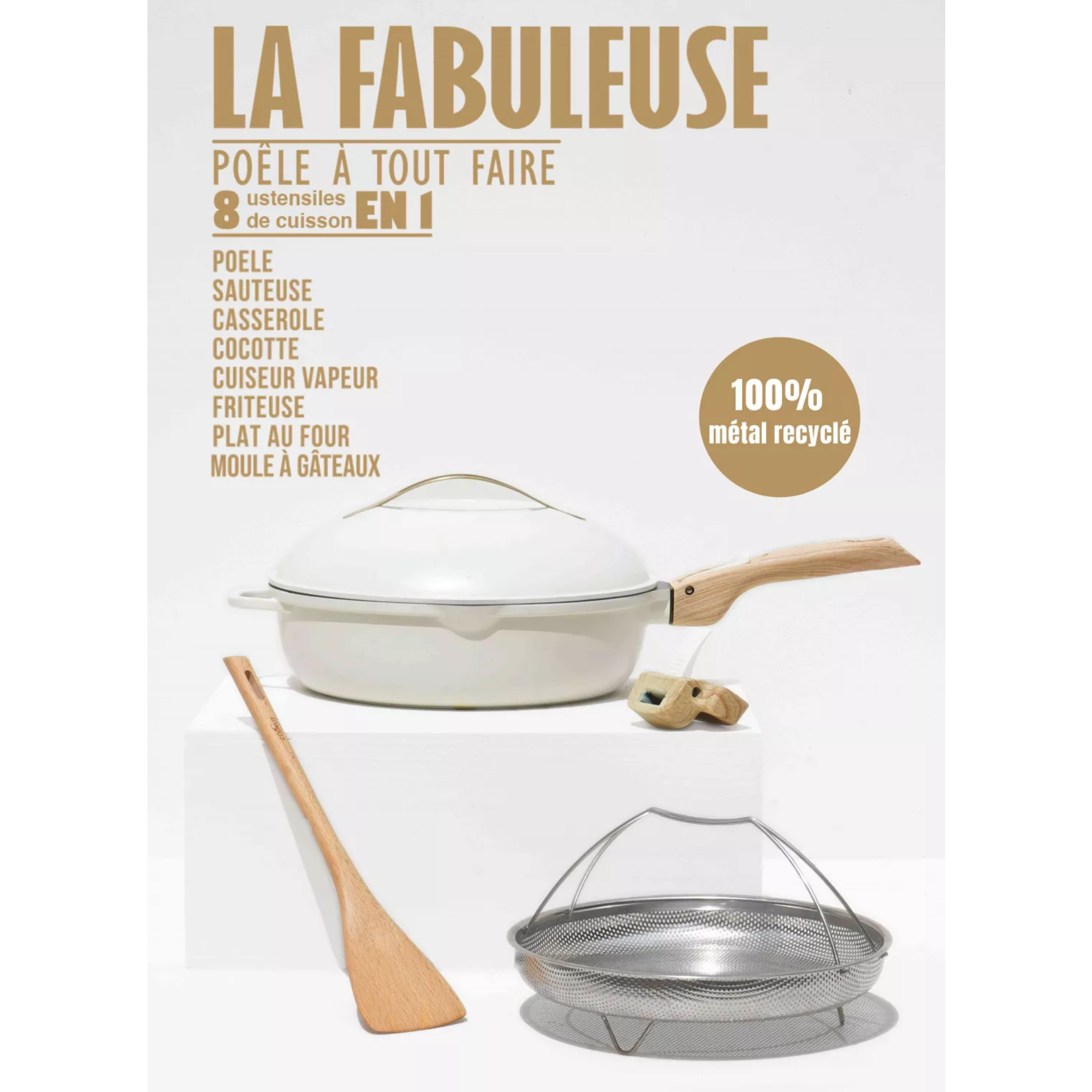 Cookut Cookut - la fabuleuse poêle 8 en 1 - 28 cm - meringue
