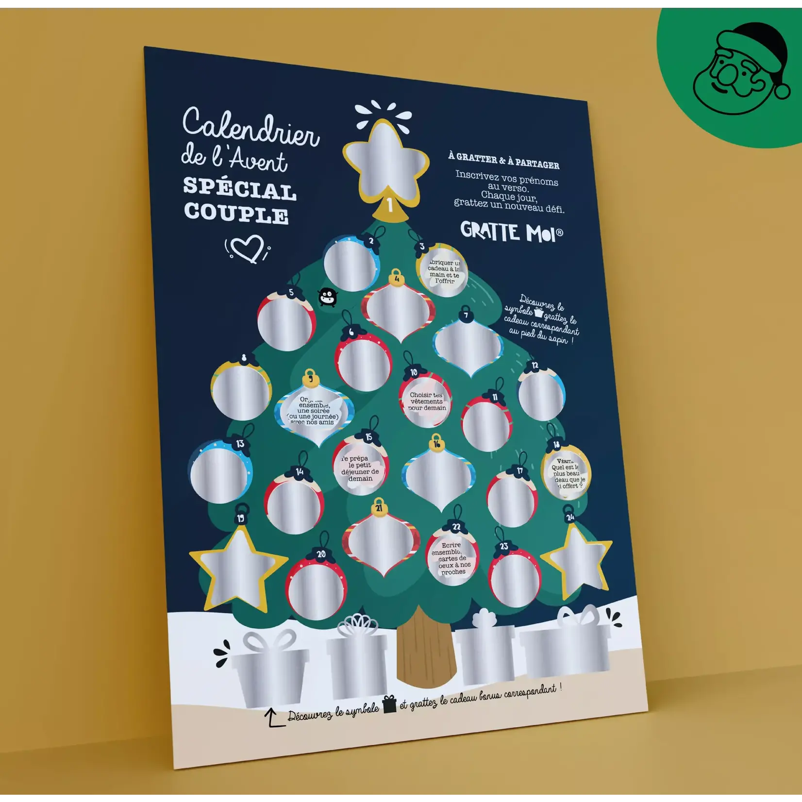 Gratte-moi Gratte-moi - calendrier de l'Avent à  gratter - spécial couple